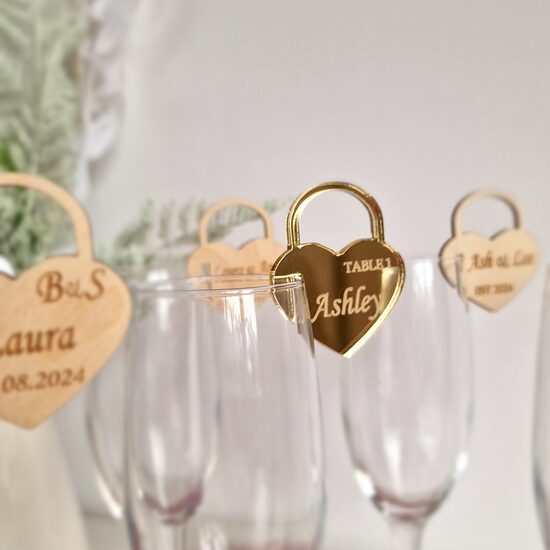 Glāžu dekors "Sirds atslēdziņa"