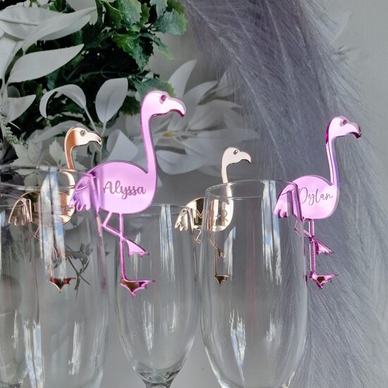 Glāžu dekors "Flamingo"