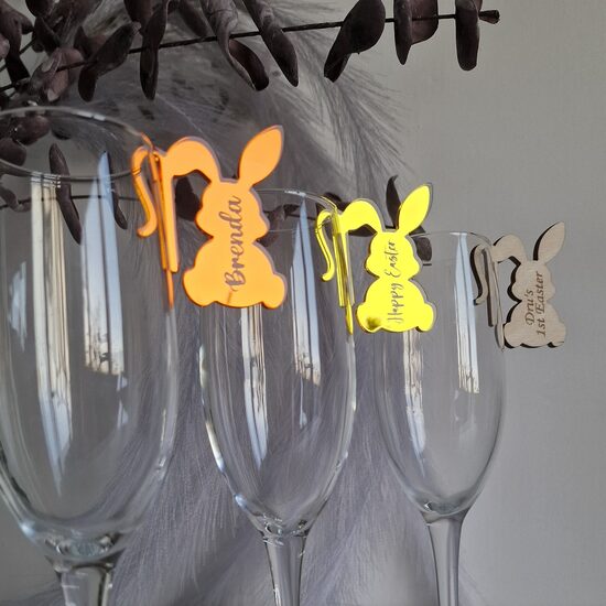 Glāžu dekors "Lieldienu zaķis"